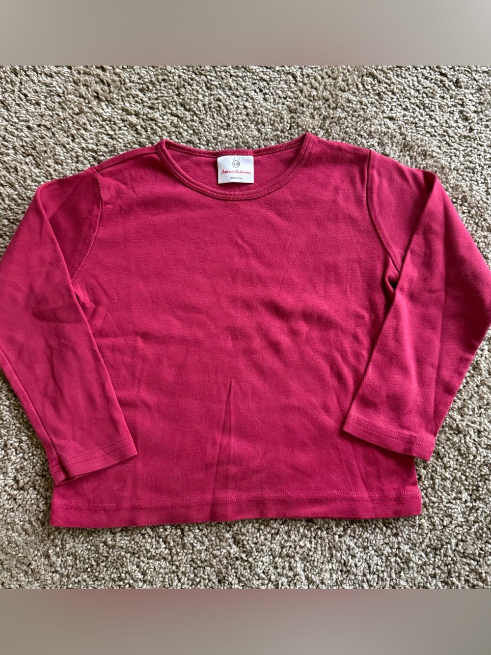 Hanna Andersson Raspberry Pink Long Sleeve Tee